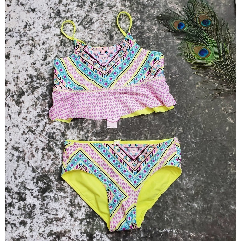 Justice 2 Piece Colorful Girl's Bikini